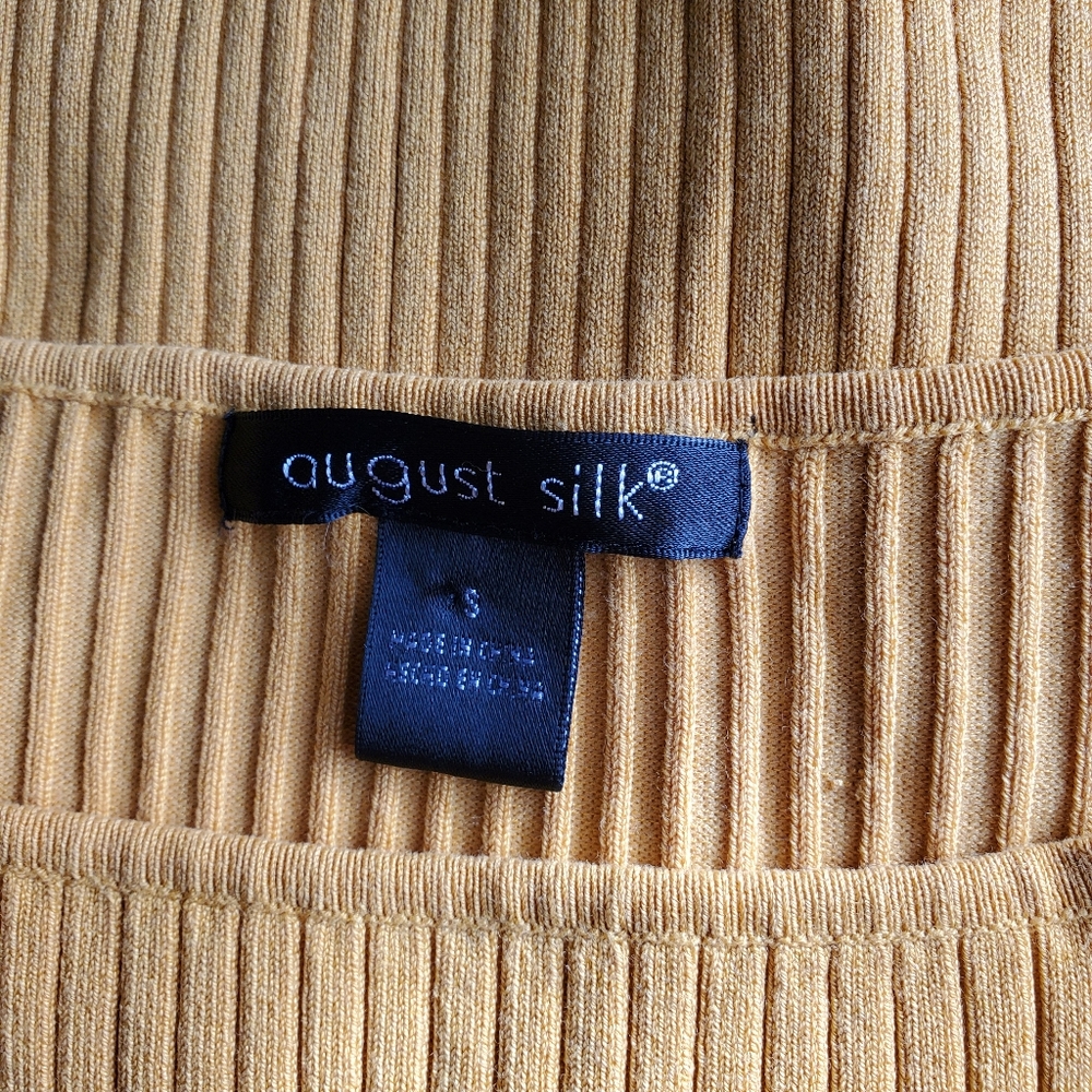 Mustard Yellow Ribbed Crop Top - Picture 9 of 10